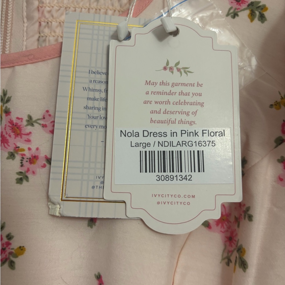 Ivy City Co Pink Nola Floral Tiered Ruffle Dress - Picture 2 of 4